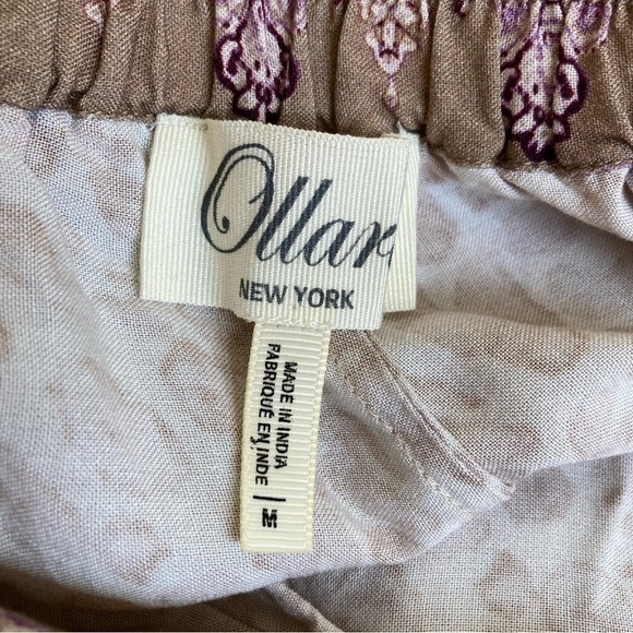 Anthropologie Ollari Boho Animal Print Pull On Tapered Realxed Summer Pants Sz M - Picture 14 of 16